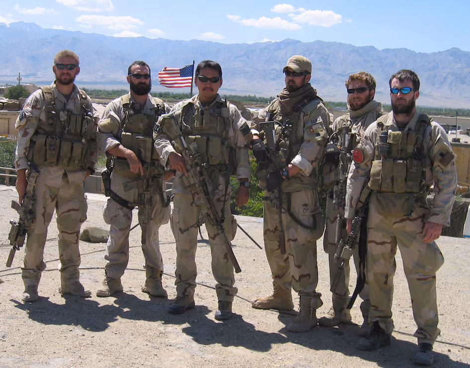 Murphy on deployment with his teammates